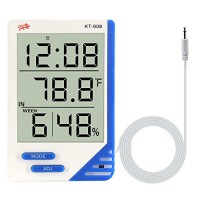 ChenYuTe Digital Hygrometer Thermometer Large Display Humidity Temperature Monitor Indoor Outdoor with Alarm Clock for Household Kids Home Kitchen etc(1 Pack) - B075ZF888H